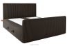 STRIX PRO+ Boxspringbett Doppelzimmer hart 200 cm Doppelmatratze + Visco-Topper Cordstoff dunkelbraun dunkelbraun - Foto 4