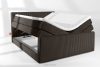 STRIX PRO+ Boxspringbett Doppelzimmer hart 200 cm Doppelmatratze + Visco-Topper Cordstoff dunkelbraun dunkelbraun - Foto 8