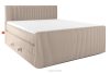 STRIX PRO+ Boxspringbett Doppelzimmer hart 200 cm Doppelmatratze + Visco-Topper Cordstoff taupe taupe - Foto 1