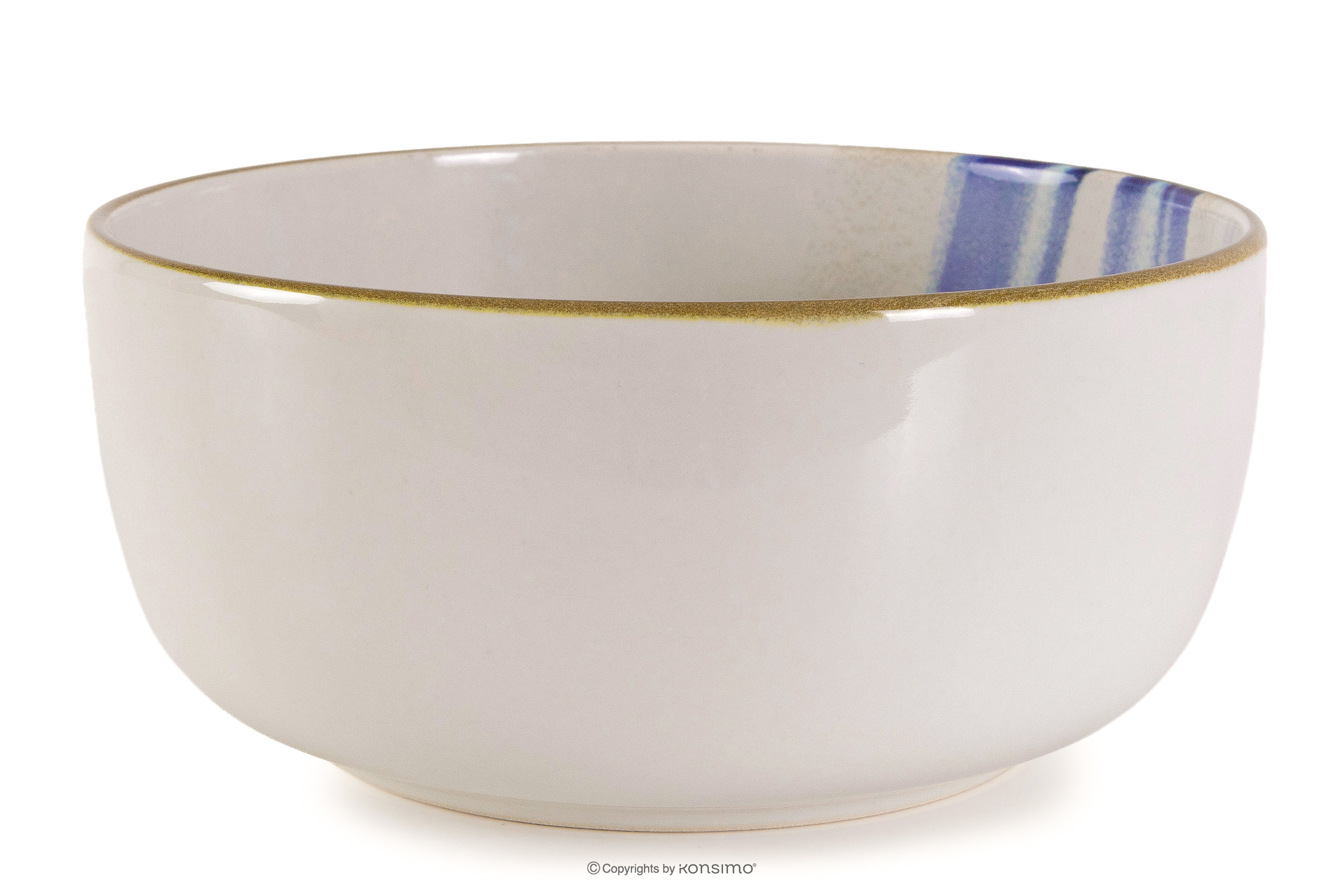 Schüssel Wellen im skandinavischen Stil blau/beige/olivgrün