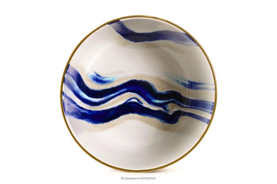 DALLI Schüssel Wellen im skandinavischen Stil blau/beige/olivgrün blau/beige/olivgrün - Foto 4