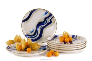 DALLI, https://konsimo.de/kollektion/dalli/ Dessertteller Wellen im skandinavischen Stil 6 Stück blau/beige/olivgrün blau/beige/olivgrün - Foto