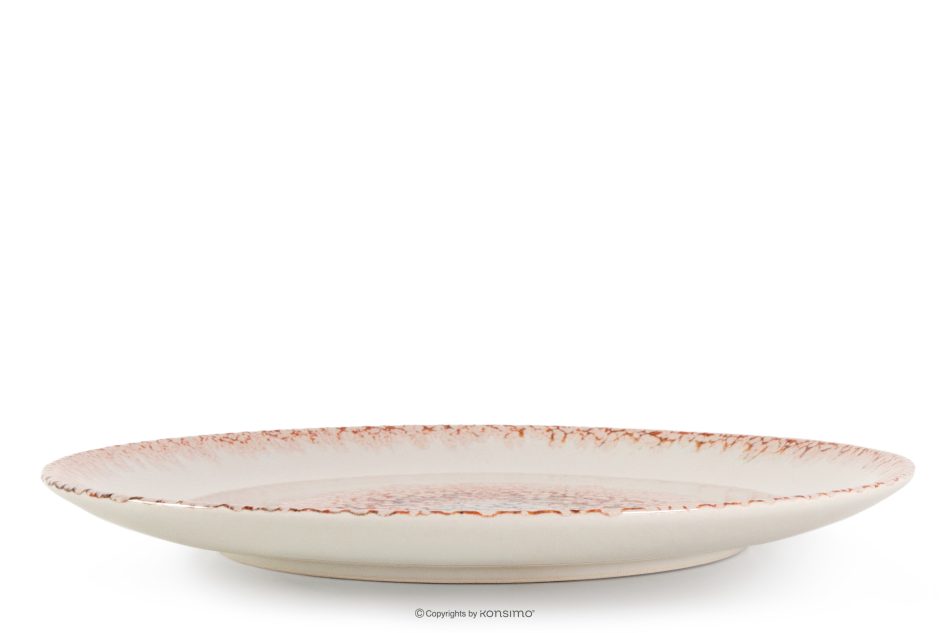 AMITA Speiseteller mediterraner Stil korallenfarben/beige/blau korallenfarben/beige/blau - Foto 0