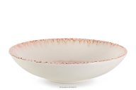 Tiefer Teller mediterraner Stil korallenfarben/beige/blau