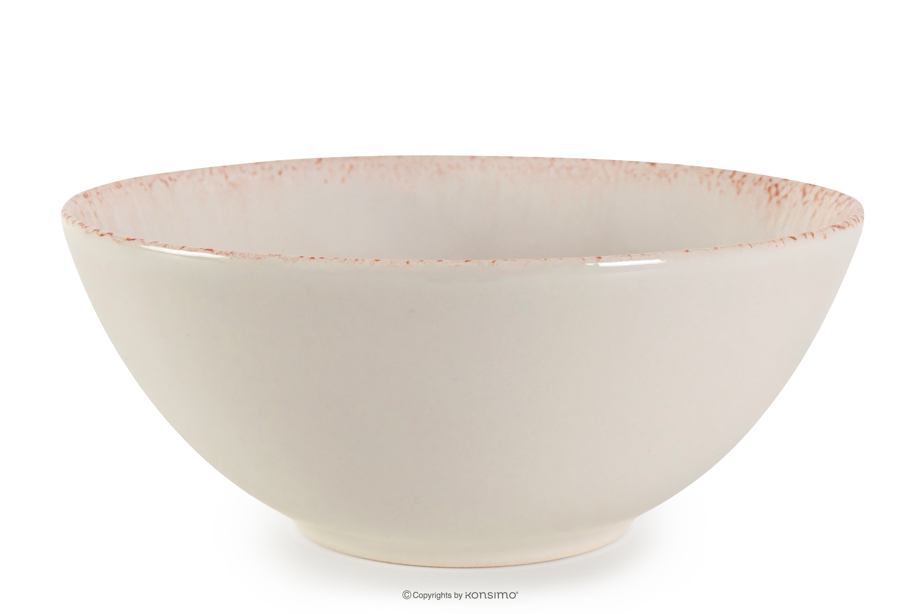 Schüssel mediterraner Stil korallenfarben/beige/blau