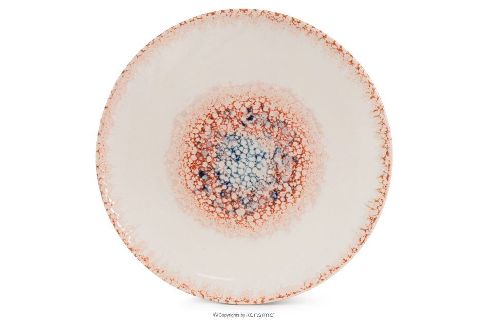AMITA Speiseteller mediterraner Stil 6 Stück korallenfarben/beige/blau korallenfarben/beige/blau - Foto 6