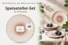 AMITA Speiseteller mediterraner Stil 6 Stück korallenfarben/beige/blau korallenfarben/beige/blau - Foto 8