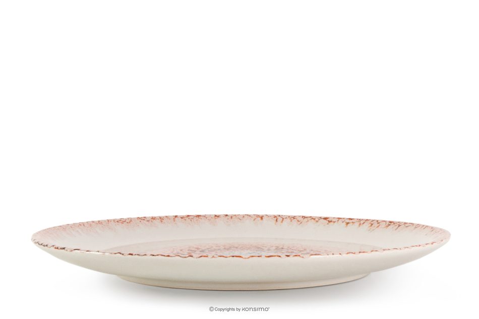 AMITA Dessertteller mediterraner Stil 6 Stück korallenfarben/beige/blau korallenfarben/beige/blau - Foto 3
