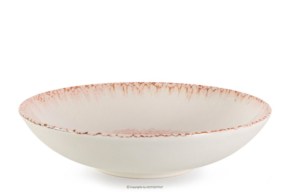 AMITA Tiefer Teller mediterraner Stil 6 Stück korallenfarben/beige/blau korallenfarben/beige/blau - Foto 2