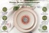 AMITA Tiefer Teller mediterraner Stil 6 Stück korallenfarben/beige/blau korallenfarben/beige/blau - Foto 11