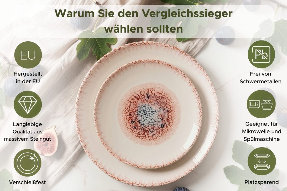 AMITA Schüssel mediterraner Stil 6 Stück korallenfarben/beige/blau korallenfarben/beige/blau - Foto 10