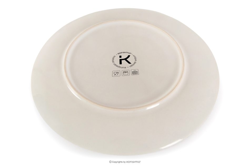 AMITA Essgeschirr-Set im mediterranen Stil 6 Personen (18 Stück) korallenfarben/beige/blau korallenfarben/beige/blau - Foto 3