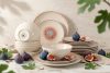 AMITA Essgeschirr-Set im mediterranen Stil 6 Personen (18 Stück) korallenfarben/beige/blau korallenfarben/beige/blau - Foto 2