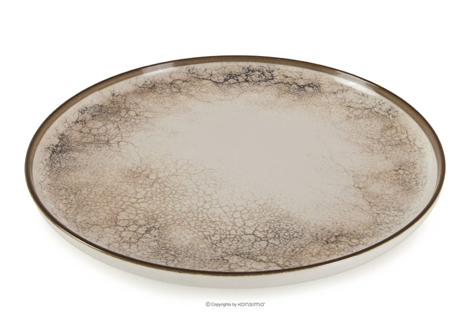 KERI Speiseteller im Japandi-Stil beige/grau/dunkelblau beige/grau/dunkelblau - Foto 2