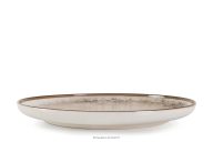 Dessertteller im Japandi-Stil beige/grau/dunkelblau