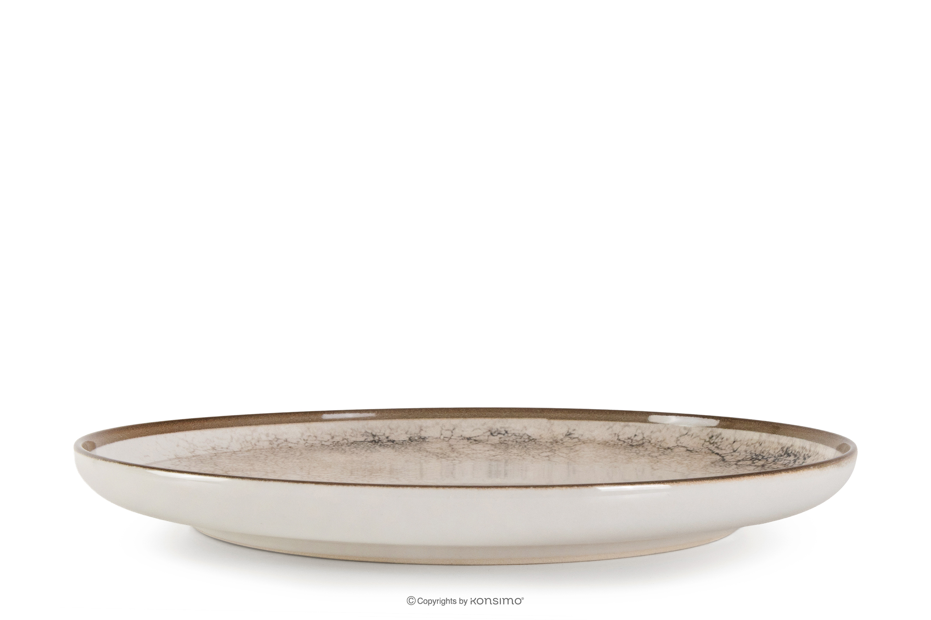 Dessertteller im Japandi-Stil beige/grau/dunkelblau