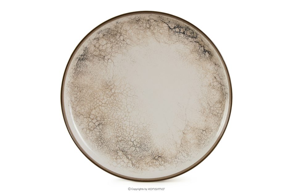 KERI Dessertteller im Japandi-Stil beige/grau/dunkelblau beige/grau/dunkelblau - Foto 4