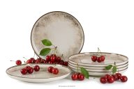 Speiseteller japandi 6 Stück beige/grau/dunkelblau