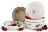 KERI Tiefer Teller japandi 6 Stück beige/grau/dunkelblau beige/grau/dunkelblau - Foto 1