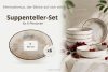 KERI Tiefer Teller japandi 6 Stück beige/grau/dunkelblau beige/grau/dunkelblau - Foto 7