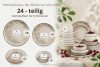 KERI Essgeschirr-Set japandi 6 Personen (24 Stück) beige/grau/dunkelblau beige/grau/dunkelblau - Foto 11