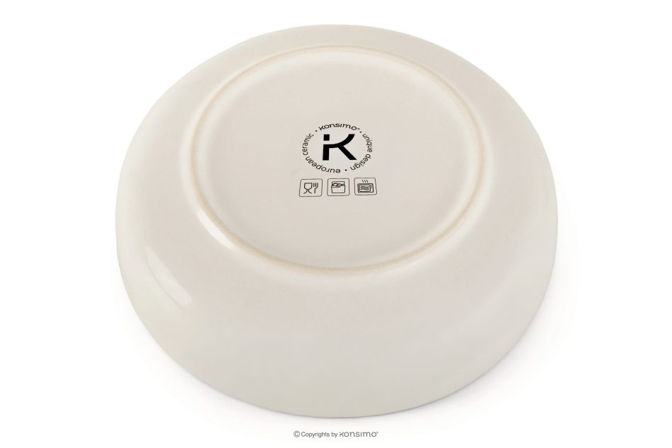 KERI Essgeschirr-Set japandi 6 Personen (12 Stück) beige/grau/dunkelblau beige/grau/dunkelblau - Foto 5