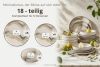 SALVA Essgeschirr-Set im nordischen Stil 6 Personen (18 Stück) grau/sandfarben/beige grau/sandfarben/beige - Foto 9