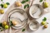 SALVA Essgeschirr-Set nordischer Stil 6 Personen (18 Stück) grau/sandfarben/beige grau/sandfarben/beige - Foto 14