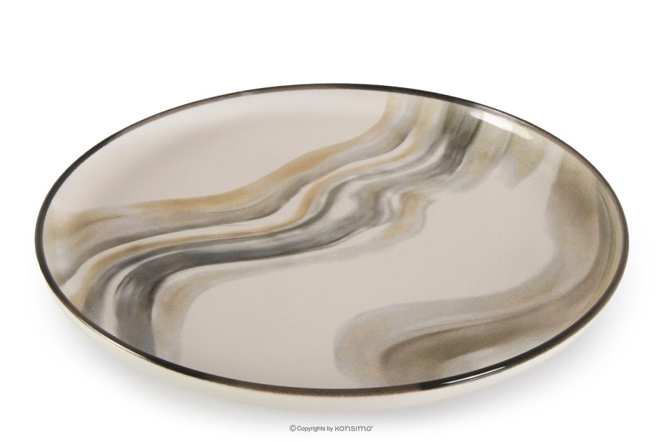 SALVA Essgeschirr-Set 6 Personen (12 Stück) grau/sandfarben/beige grau/sandfarben/beige - Foto 2