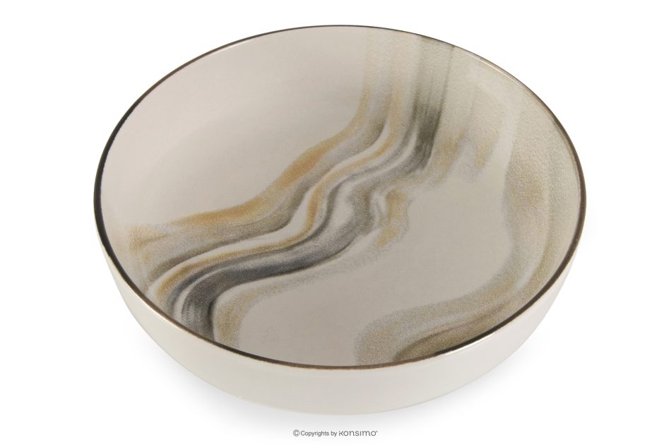 SALVA Essgeschirr-Set 6 Personen (12 Stück) grau/sandfarben/beige grau/sandfarben/beige - Foto 4