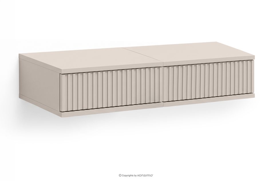 RECTUS II Hängender TV-Schrank mit Schubladen, 80 cm, cremefarben cremefarben - Foto 0