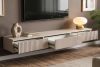 RECTUS II Hängender TV-Schrank mit Schubladen, 120 cm, cremefarben cremefarben - Foto 6
