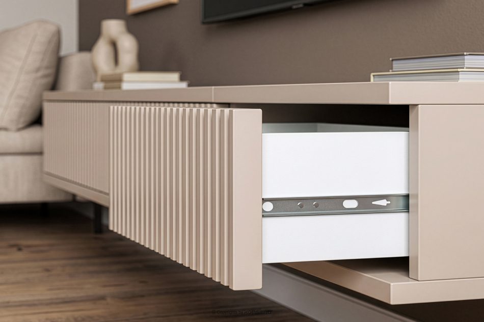 RECTUS II Hängender TV-Schrank mit Schubladen, 120 cm, cremefarben cremefarben - Foto 6