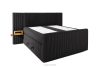 LILIUM PRO Boxspringbett mit LED-Nachttischen Doppelzimmer mittelhart 140 cm Doppelmatratze + HR-Topper Cordstoff schwarz schwarz - Foto 4