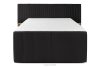 LILIUM PRO Boxspringbett mit LED-Nachttischen Doppelzimmer mittelhart 140 cm Doppelmatratze + HR-Topper Cordstoff schwarz schwarz - Foto 6