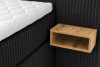 LILIUM PRO Boxspringbett mit LED-Nachttischen Doppelzimmer mittelhart 140 cm Doppelmatratze + HR-Topper Cordstoff schwarz schwarz - Foto 18
