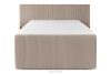 LILIUM PRO Boxspringbett mit LED-Nachttischen Doppelzimmer mittelhart 140 cm Doppelmatratze + HR-Topper Cordstoff in Taupe taupe - Foto 6