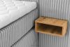 LILIUM PRO Boxspringbett mit LED-Nachttischen Doppelzimmer mittelhart 140 cm Doppelmatratze + Visco-Topper Cordstoff hellgrau hellgrau - Foto 18