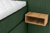 LILIUM PRO Boxspringbett mit LED-Nachttischen Doppelzimmer mittelhart 140 cm Doppelmatratze + Visco-Topper Cordstoff in Dunkelgrün dunkelgrün - Foto 18