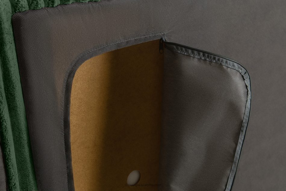 LILIUM PRO Boxspringbett mit LED-Nachttischen Doppelzimmer mittelhart 140 cm Doppelmatratze + Visco-Topper Cordstoff in Dunkelgrün dunkelgrün - Foto 19