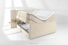 LILIUM PRO Boxspringbett mit LED-Nachttischen Doppelzimmer mittelhart 140 cm Doppelmatratze + Visco-Topper Cordstoff beige beige - Foto 9