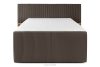 LILIUM PRO Boxspringbett mit LED-Nachttischen Doppelzimmer mittelhart 140 cm Doppelmatratze + Visco-Topper Cordstoff in Braun braun - Foto 6