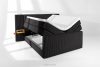 LILIUM PRO Boxspringbett mit LED-Nachttischen Doppelzimmer hart 140 cm Doppelmatratze + HR-Topper Cordstoff schwarz schwarz - Foto 9
