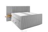 LILIUM PRO Boxspringbett mit LED-Nachttischen Doppelzimmer hart 140 cm Doppelmatratze + HR-Topper Cordstoff hellgrau hellgrau - Foto 4