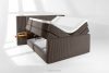LILIUM PRO Boxspringbett mit LED-Nachttischen Doppelzimmer hart 140 cm Doppelmatratze + HR-Topper Cordstoff in Braun braun - Foto 9