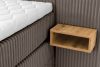 LILIUM PRO Boxspringbett mit LED-Nachttischen Doppelzimmer hart 140 cm Doppelmatratze + HR-Topper Cordstoff in Braun braun - Foto 18