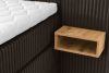 LILIUM PRO Boxspringbett mit LED-Nachttischen Doppelzimmer hart 140 cm Doppelmatratze + Visco-Topper Cordstoff dunkelbraun dunkelbraun - Foto 18