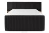 LILIUM PRO Boxspringbett mit LED-Nachttischen Doppelzimmer mittelhart 160 cm Doppelmatratze + HR-Topper Cordstoff schwarz schwarz - Foto 6
