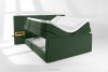 LILIUM PRO Boxspringbett mit LED-Nachttischen Doppelzimmer mittelhart 160 cm Doppelmatratze + HR-Topper Cordstoff in Dunkelgrün dunkelgrün - Foto 9