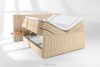 LILIUM PRO Boxspringbett mit LED-Nachttischen Doppelzimmer mittelhart 160 cm Doppelmatratze + HR-Topper Cordstoff sandfarben sandfarben - Foto 9